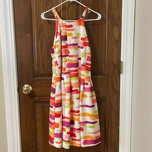 Vince Camuto Seamed Fit & Flare Dress Size 12 Multicolor